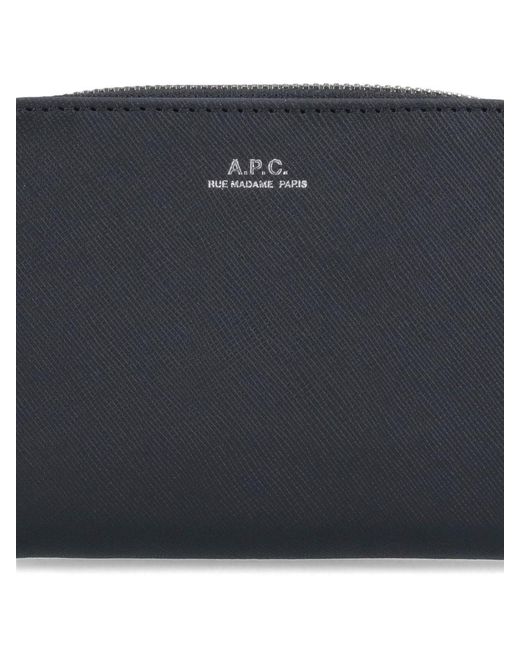 A.P.C. Black Logo Wallet for men