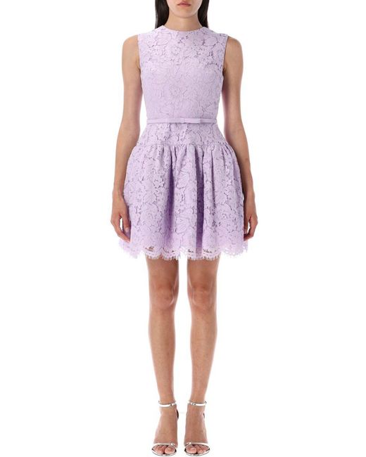 Self-Portrait Purple Lace Dress