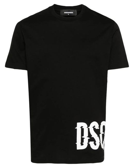 DSquared² Black Cool Fit Tee for men