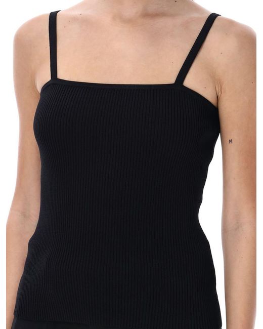 Rohe Black Squared Shaped Knitted Tank Top
