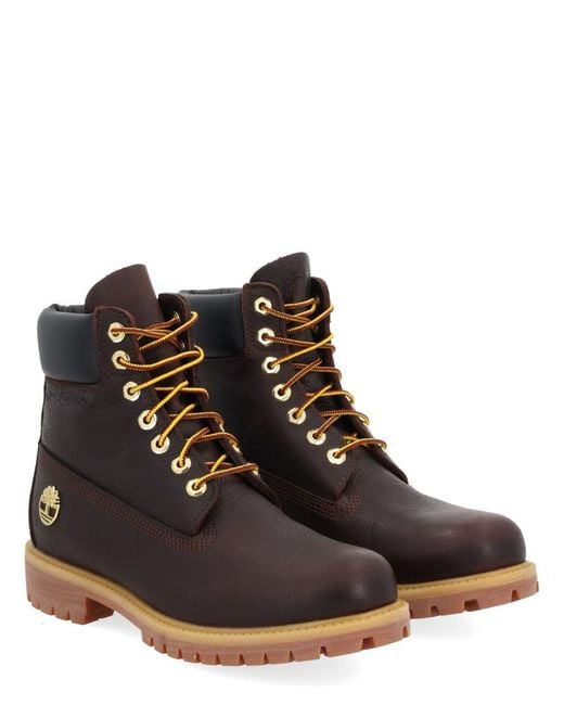 Timberland Brown Waterproof Lace-Up Boot for men