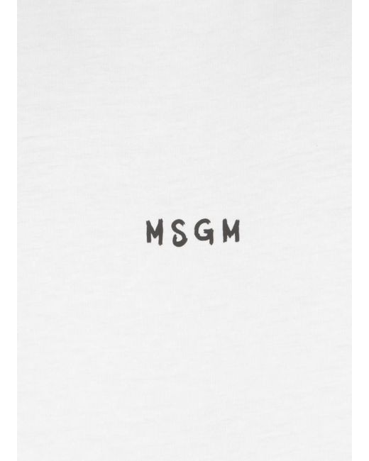MSGM White T-Shirts And Polos for men