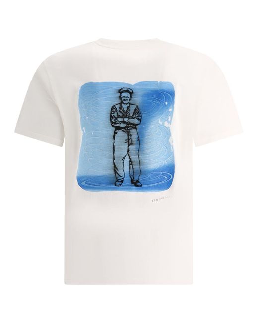 C P Company White "British Sailor" T-Shirt for men