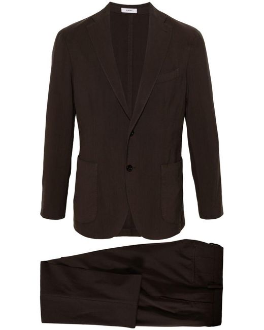 Boglioli Black Wool Single-breasted Suit for men