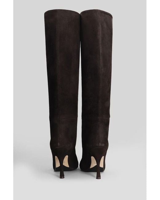 Anna F. Black High Heels Boots