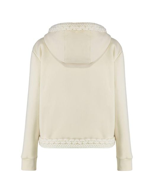 Moncler White Full-Zip Hoodie