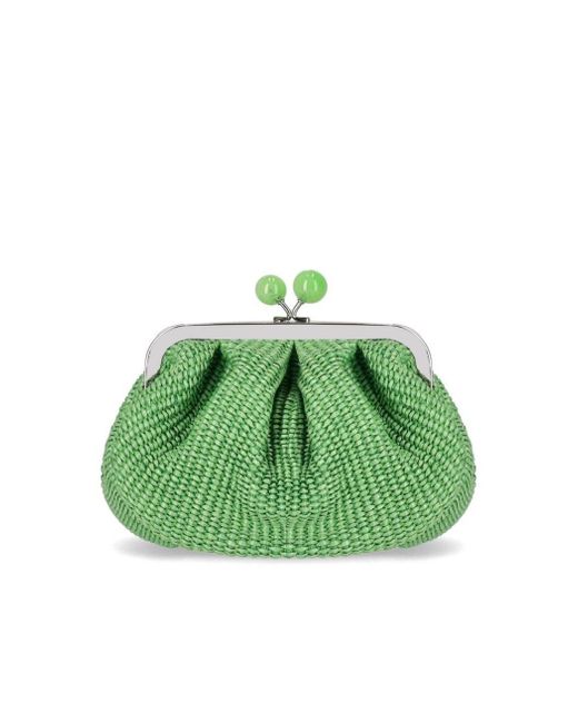 Weekend by Maxmara Green Palmas - Raffia-effect Pastry Bag