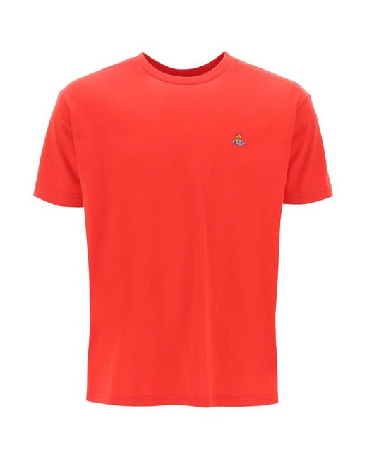 Vivienne Westwood Red Classic T-Shirt With Orb Logo