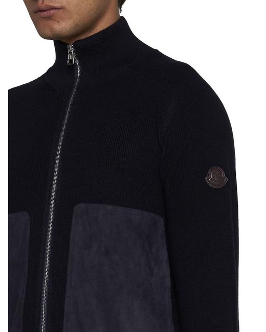 Moncler Blue Sweaters for men