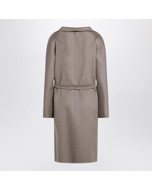 Max Mara Brown Hazelnut Midi Cardigan Coat In