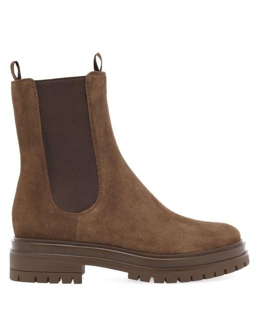 Gianvito Rossi Brown Chester Suede Leather Boots