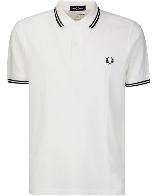 Comme des Garçons White Striped Trim Polo for men