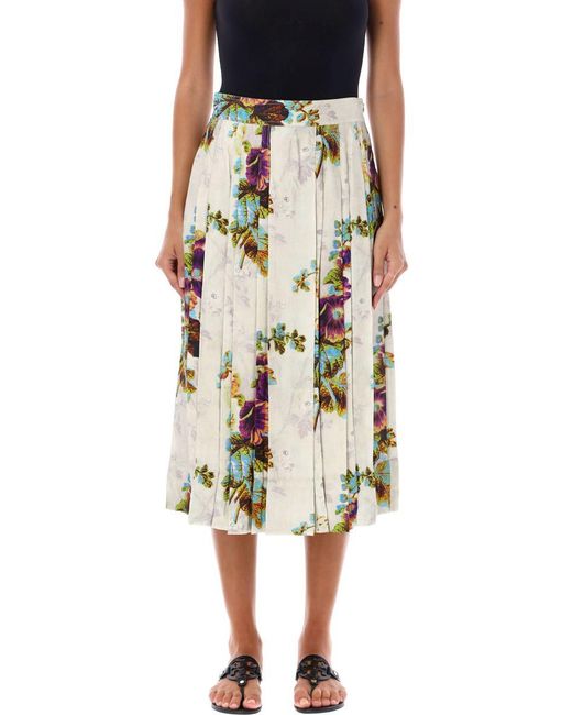 Tory Burch Multicolor Flower Midi Skirt