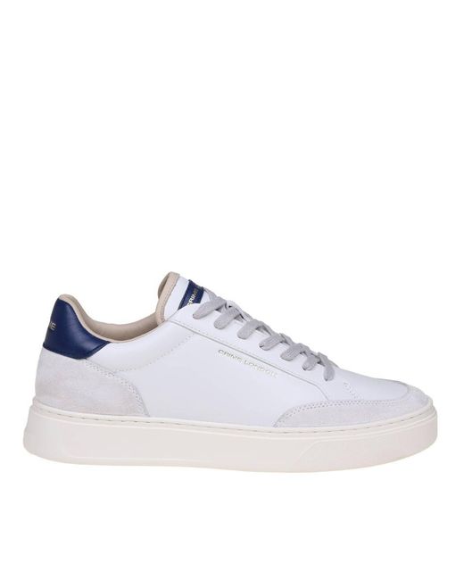 Crime London White Leather Sneakers for men