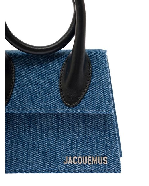 Jacquemus Blue 'Le Chiquito Noeud' And Crossbody Bag With Logo Detail