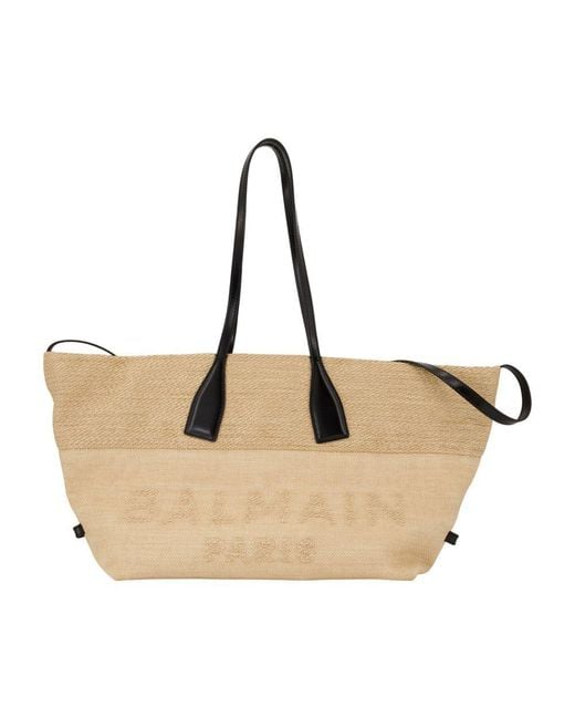 Balmain Natural Track Shopper Bag