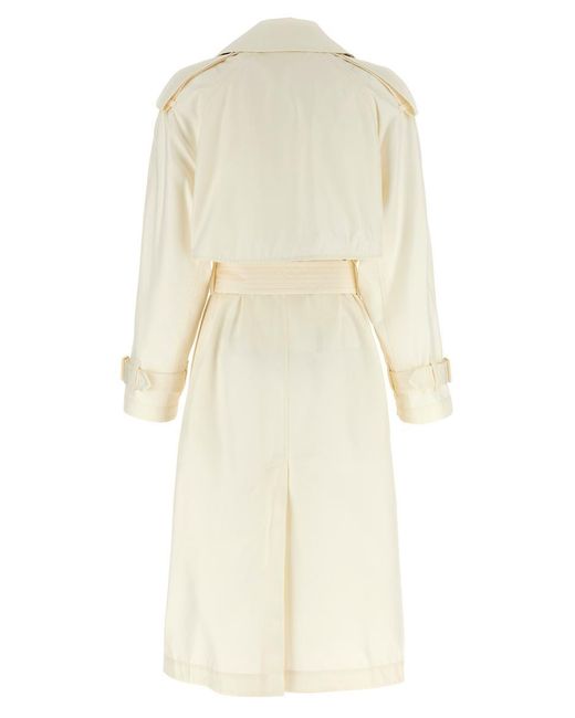 Burberry Natural Silk Maxi Trench Coat