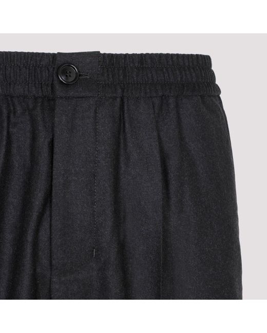 AMI Black Ami Paris Elasticated Trousers Pants for men