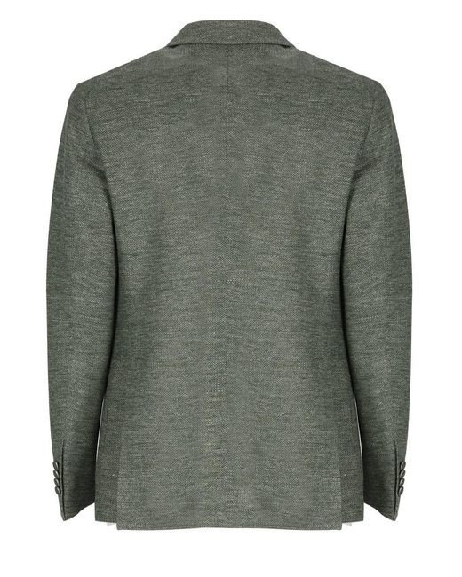 Tagliatore Green Linen And Cotton Jacket for men