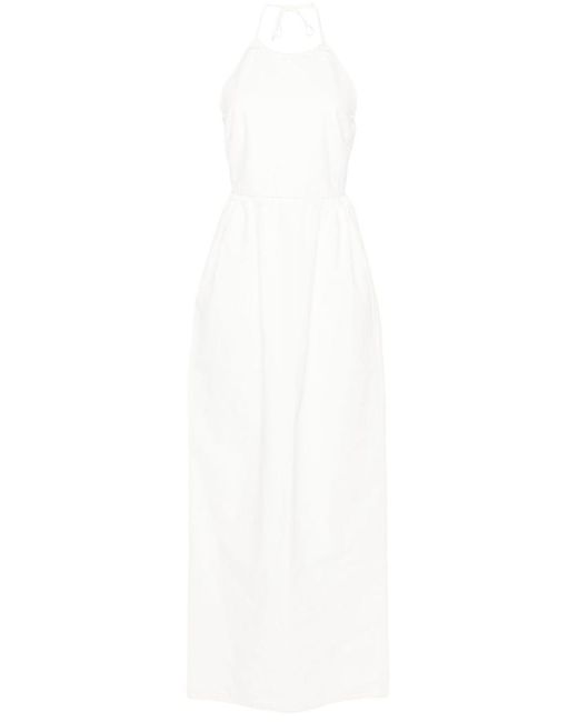 Max Mara White Cotton Long Dress