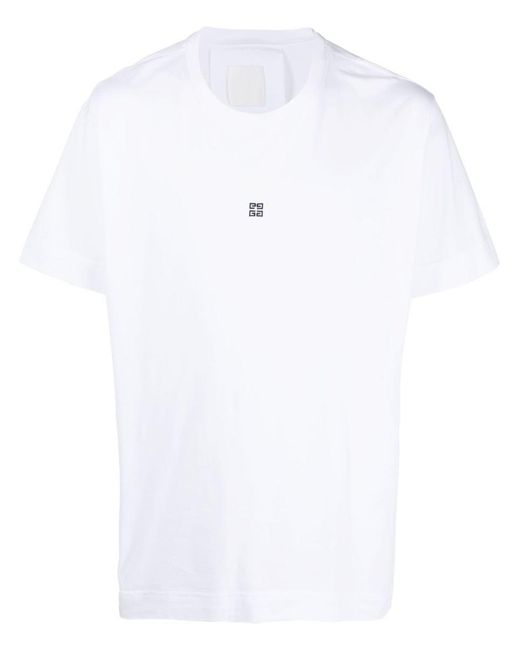 Givenchy White Logo Cotton T-Shirt for men