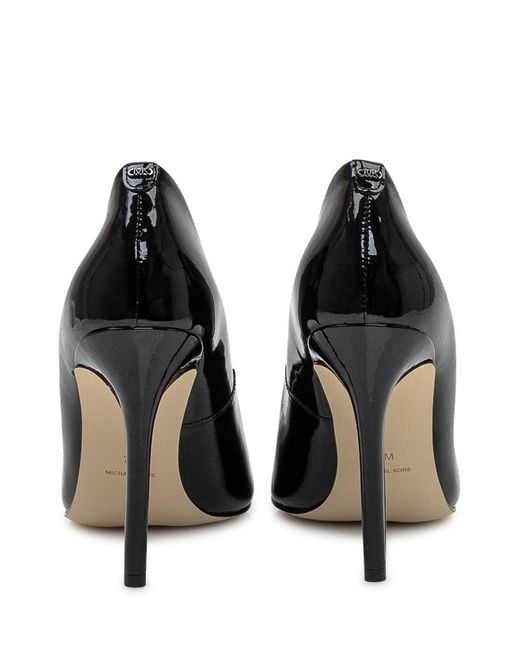 Michael Kors Black Pointed Pumps In Patent Leather