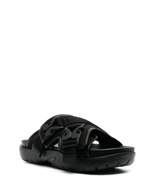 Bottega Veneta Black Snap Slide Sandal for men