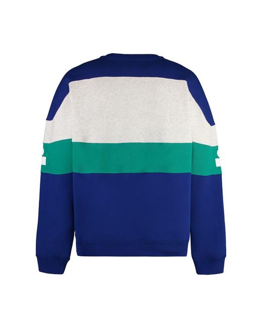 Isabel Marant Blue Kivin Cotton Crew-Neck Sweatshirt for men