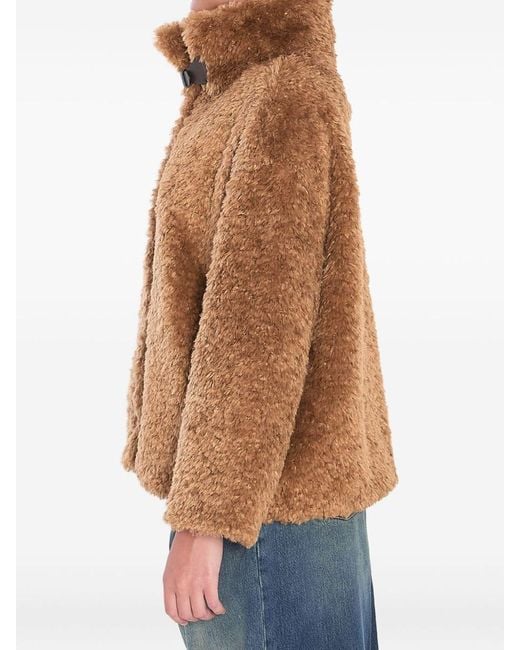 Herno Brown Eco-Fur Coat