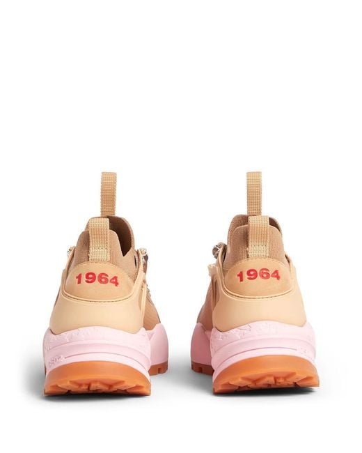 DSquared² Pink Lace-Up Low-Top Sneakers