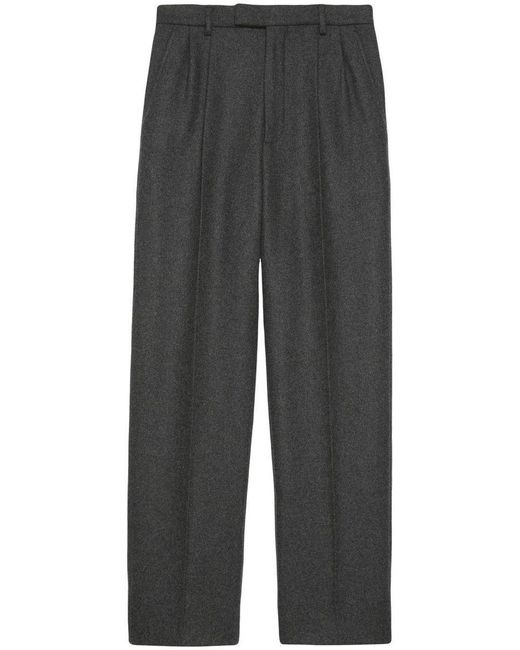 Gucci Gray Wool Trousers for men