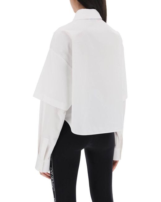 Off-White c/o Virgil Abloh White Off- "Shirt With Embroidered Logo Detail