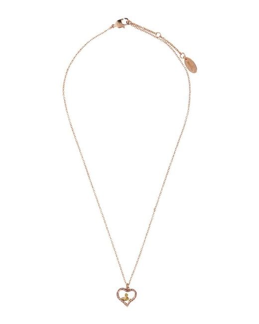 Vivienne Westwood Petra Pendant Necklace in Pink (White) | Lyst