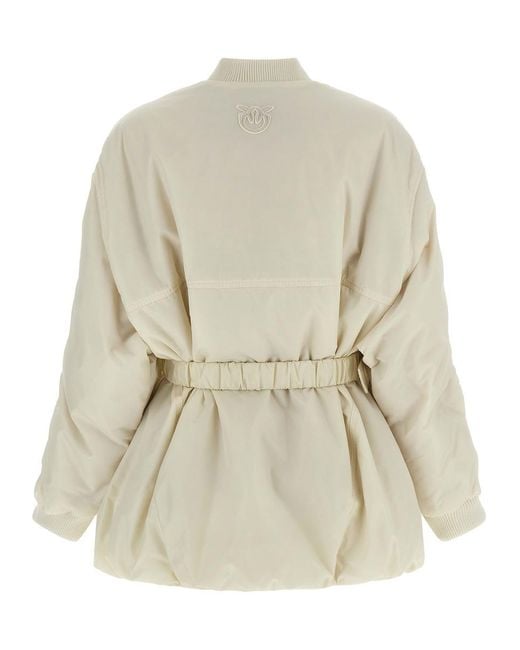 Pinko White 'Bacon' Bomber Jacket