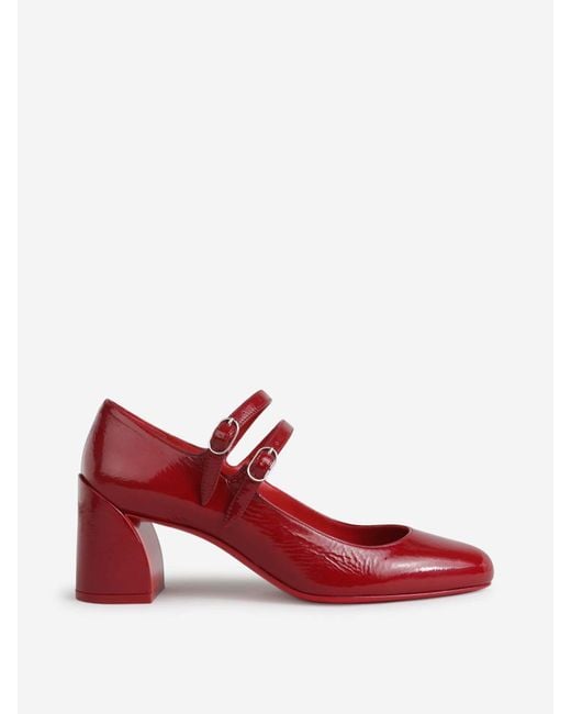 Christian Louboutin Red Miss Jane Patent Leather High Heel Shoes