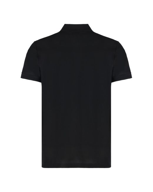 Burberry Black Short Sleeve Cotton Polo Shirt for men