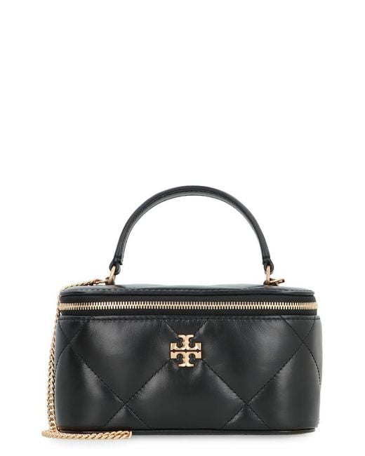 Tory Burch Black Kira Diamond Quilted Jewelry Box