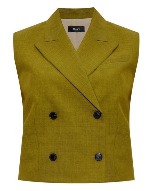 Theory Green Peak Db Vest.City Tw