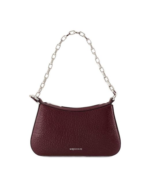Alexander McQueen Purple Mini Cross Bar Purse