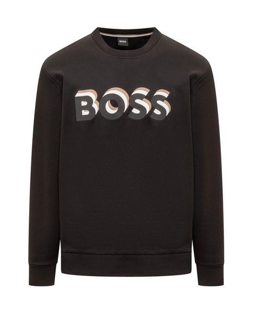 Boss Black Sweatshirt With Logo for men