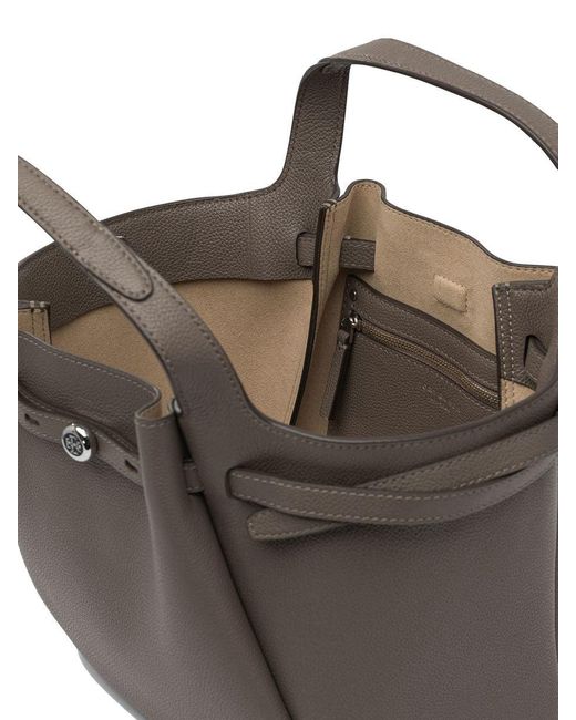 Tory Burch Gray Romy Leather Tote Bag