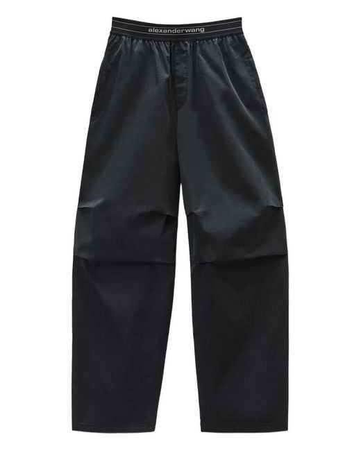Alexander Wang Blue Mid Rise Pleated Knee Pant