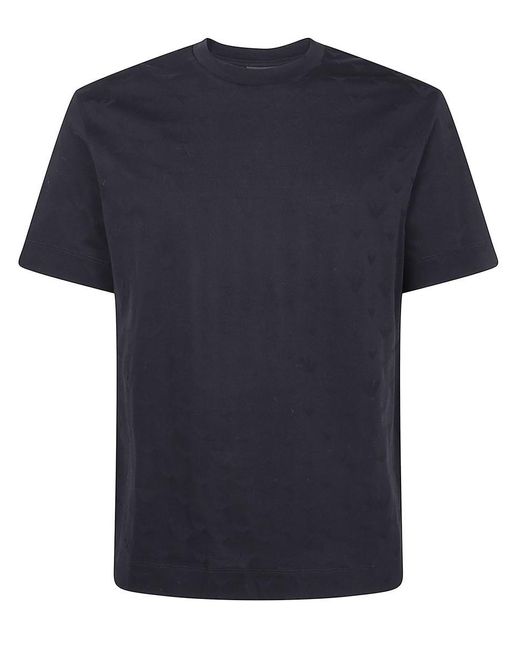Emporio Armani Blue Classic Short Sleeves T-shirt Clothing for men