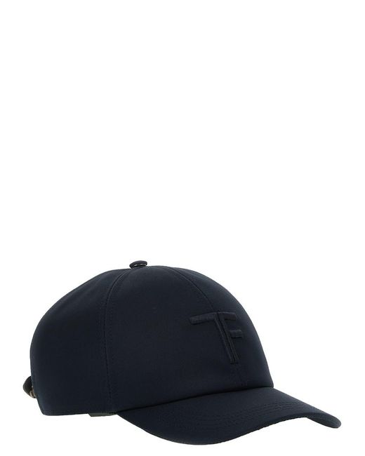 Tom Ford Blue Logo Embroidery Cap Hats for men