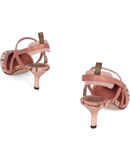 Fendi Pink Colibrì Lite Pointy-Toe Slingbacks