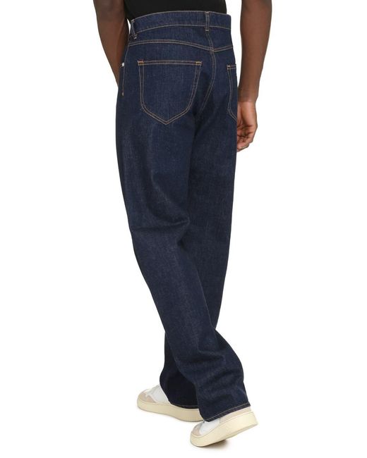 KENZO Blue Asagao 5-pocket Straight-leg Jeans for men