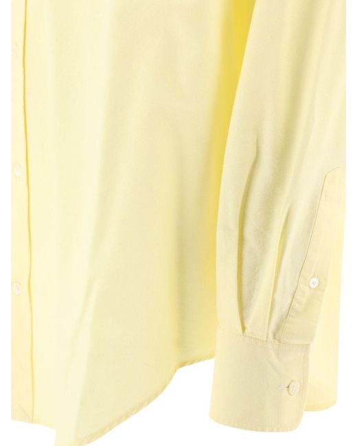 Maison Kitsuné Yellow Dark Cotton Shirt for men