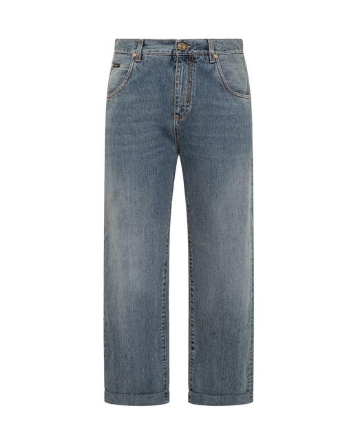Etro Blue Jeans With Pegaso for men