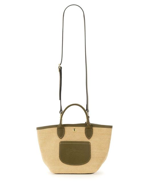 Longchamp Natural "Le Pliage Collection Xs" Basket Bag
