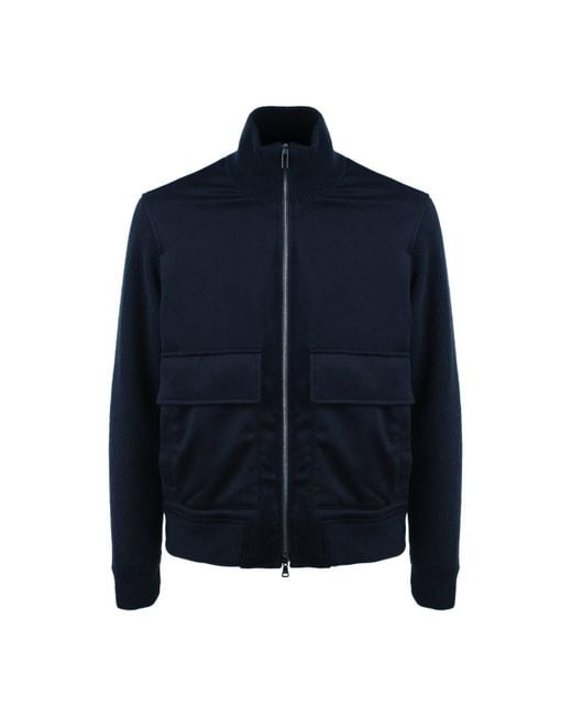 Paul & Shark Blue Wool And Cashmere Hybrid Blouson for men